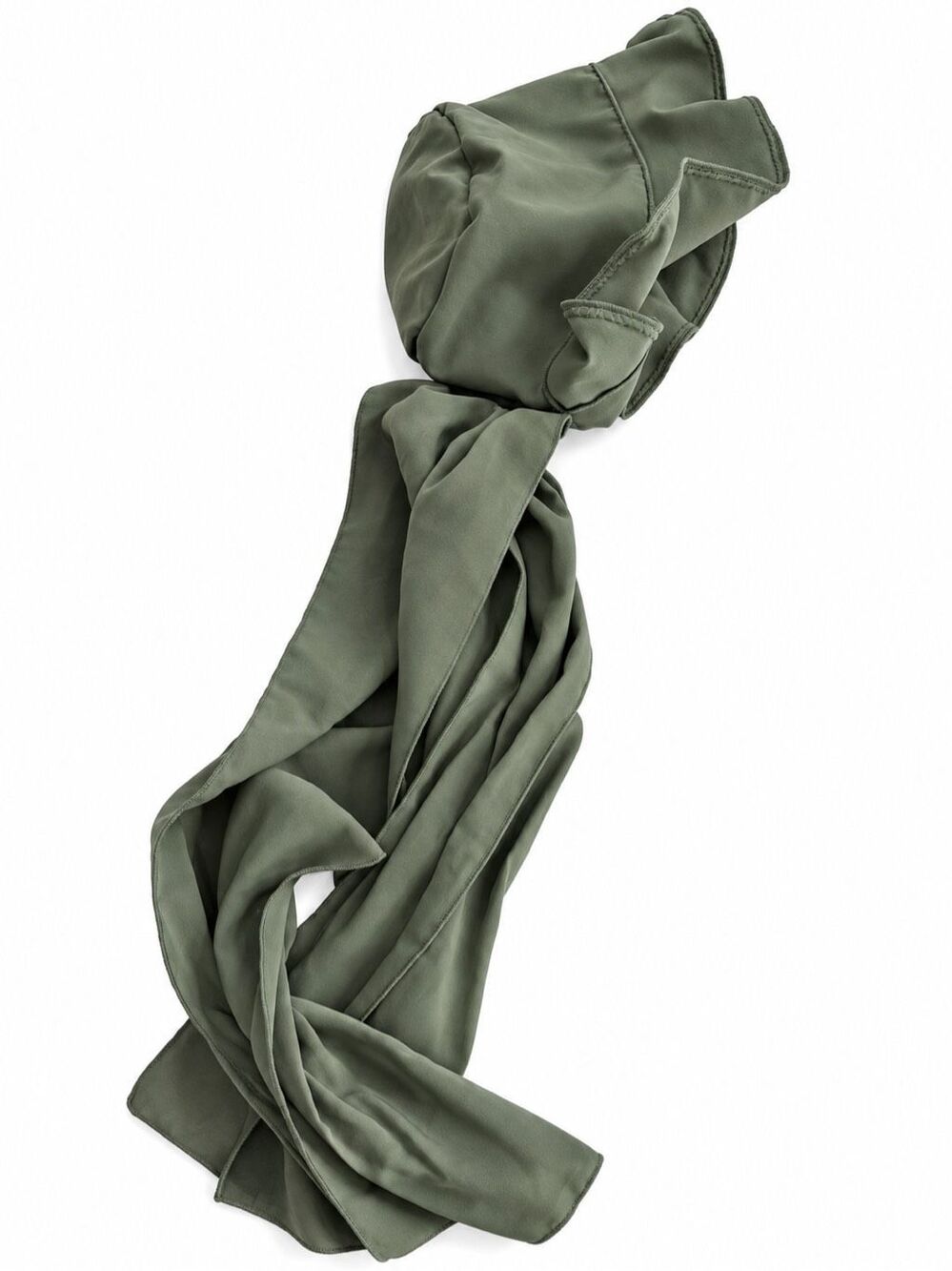 Linda Lundstrom Olive Green Soft Fabric Draped Hat Women's One Size